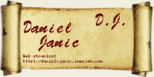 Daniel Janić vizit kartica